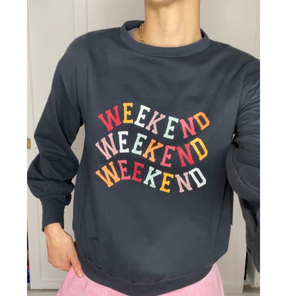 NWT VINCE CAMUTO WEEKEND black sweatshirt - Picture 11 of 11